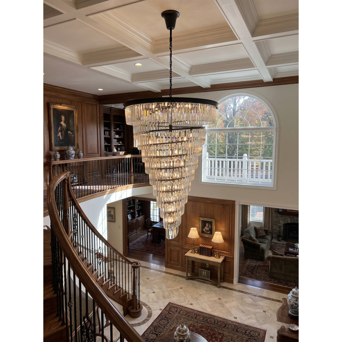 Vantorys Tiered Layered Crystal Chandelier