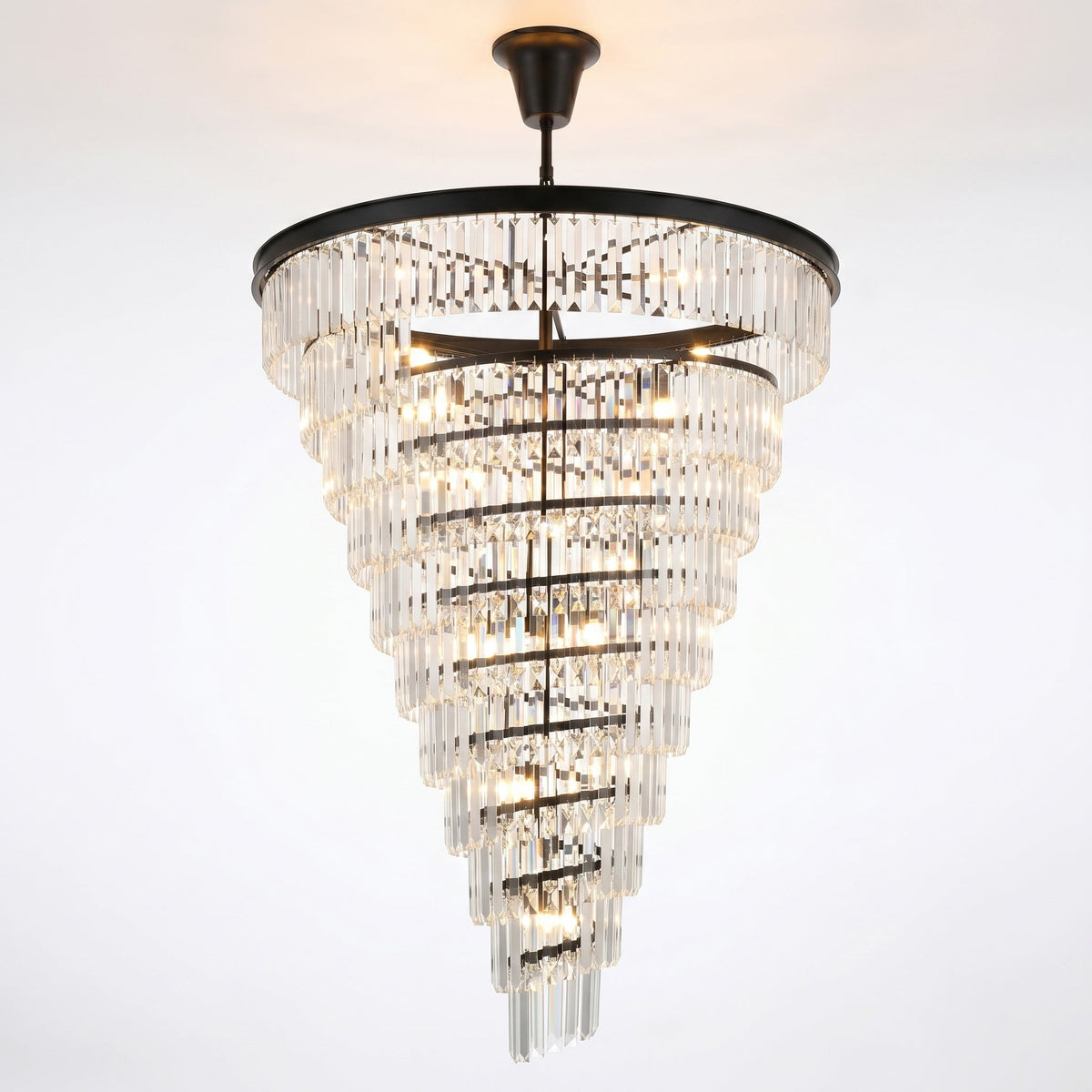 Vantorys Tiered Layered Crystal Chandelier