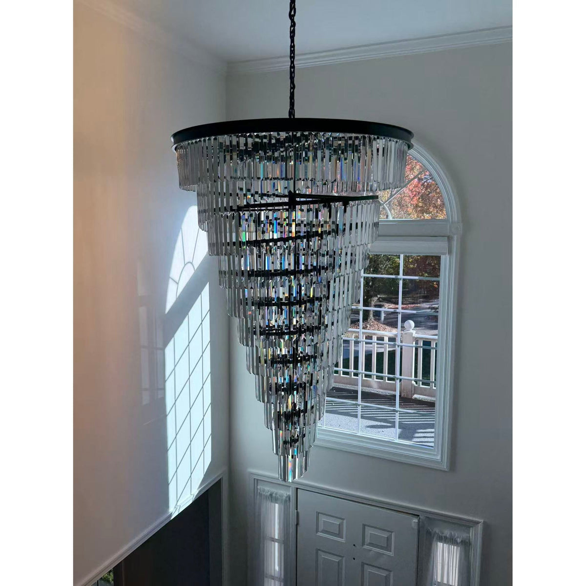 Vantorys Tiered Layered Crystal Chandelier