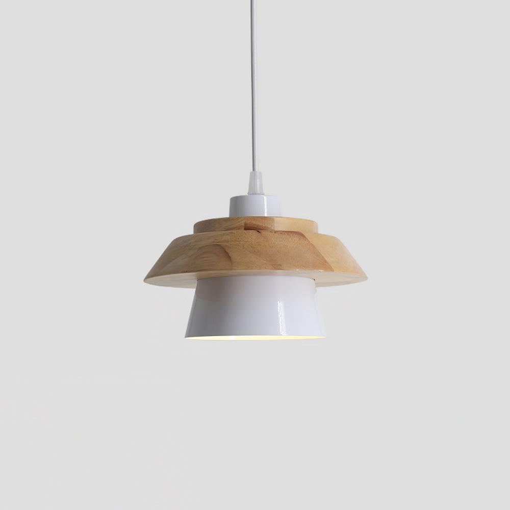 Fodobak Modern Metal/Wood Pendant Light, Multi Color