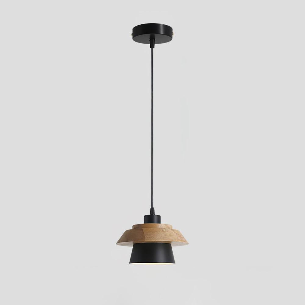 Fodobak Modern Metal/Wood Pendant Light, Multi Color