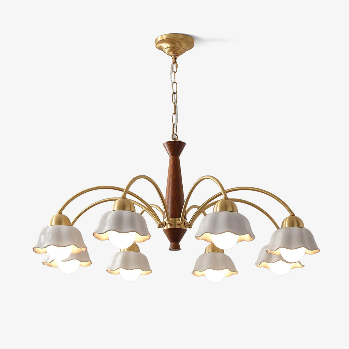 Pumikol Floral Chandeliers Wood Ceramic