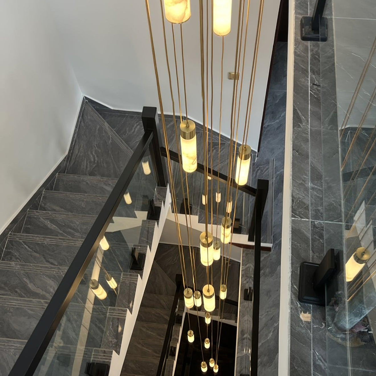 Jumavim White Alabaster Pendant Light