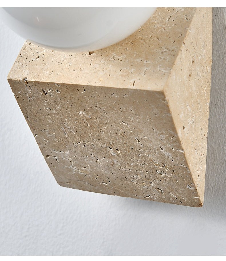 Valaeria Orb Travertine Wall Lamp