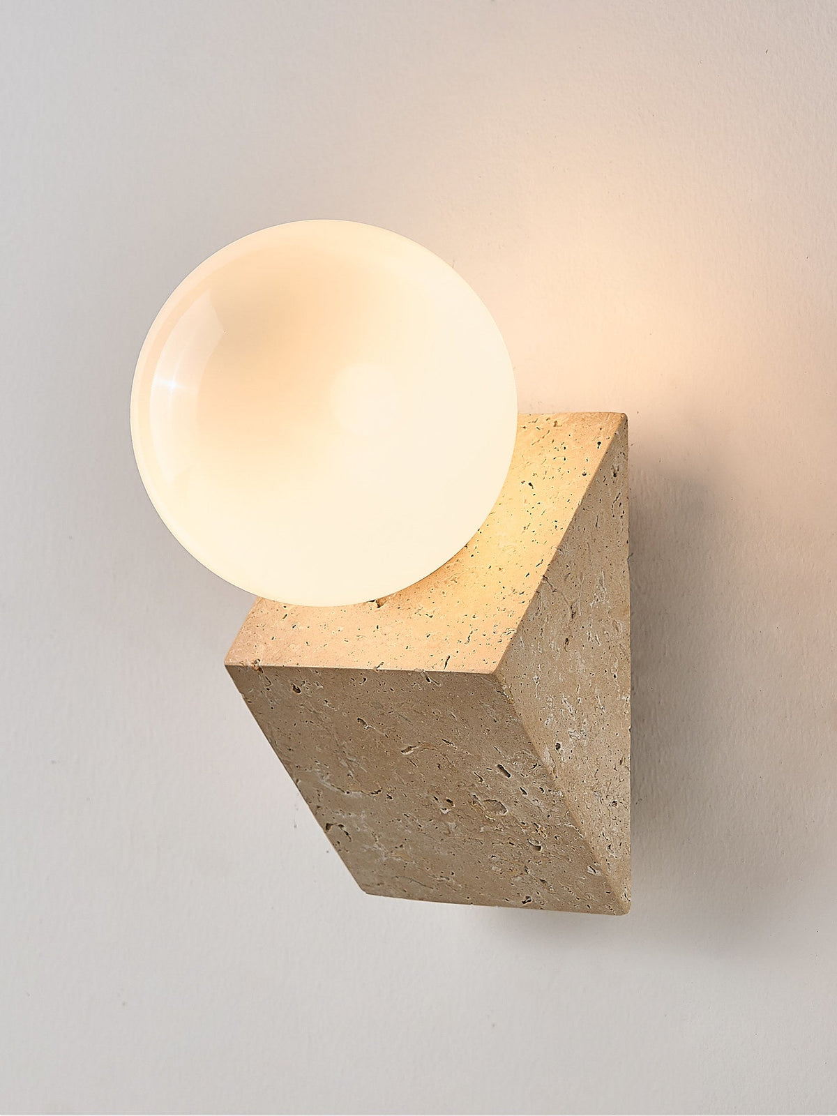 Valaeria Orb Travertine Wall Lamp