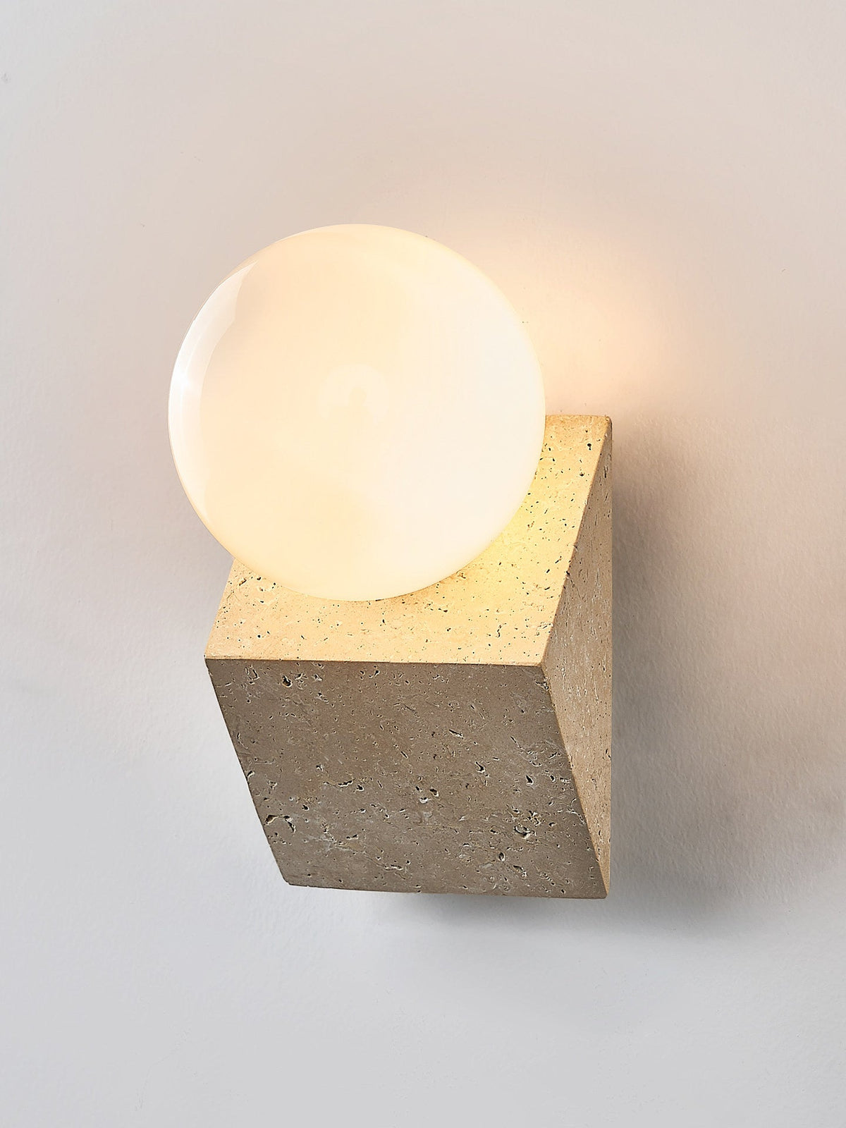 Valaeria Orb Travertine Wall Lamp