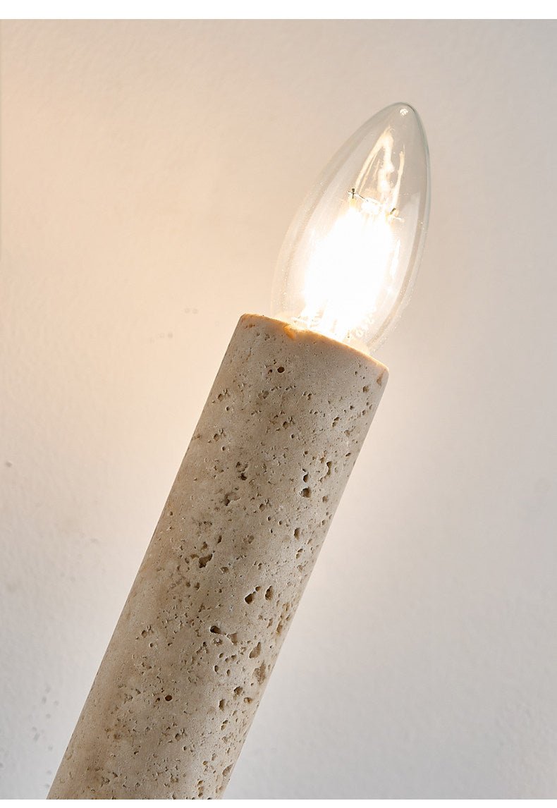 Marius Travertine Candle Wall Lamp