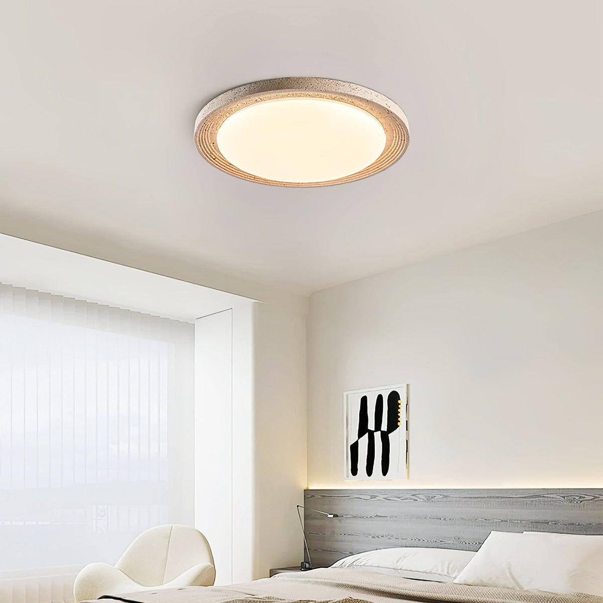 Orinir Minimalist Travertine Ceiling Light