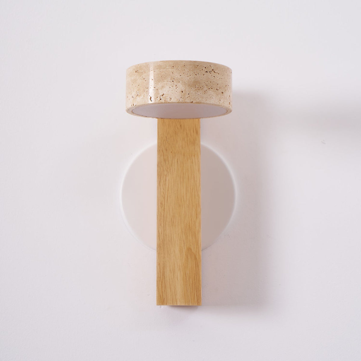 Tavalina Cylinder-Stack Travertine Wall Light