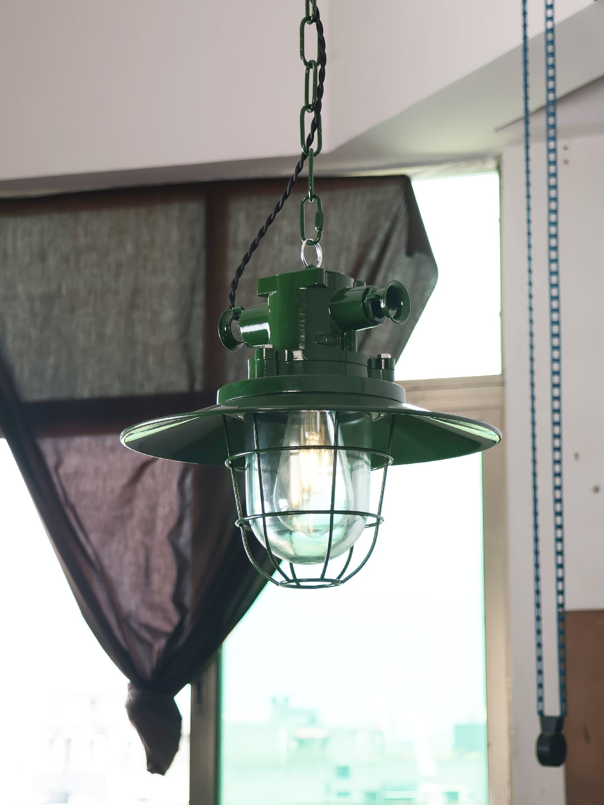 Vemiryra Vintage Industrial Green Pendant Light