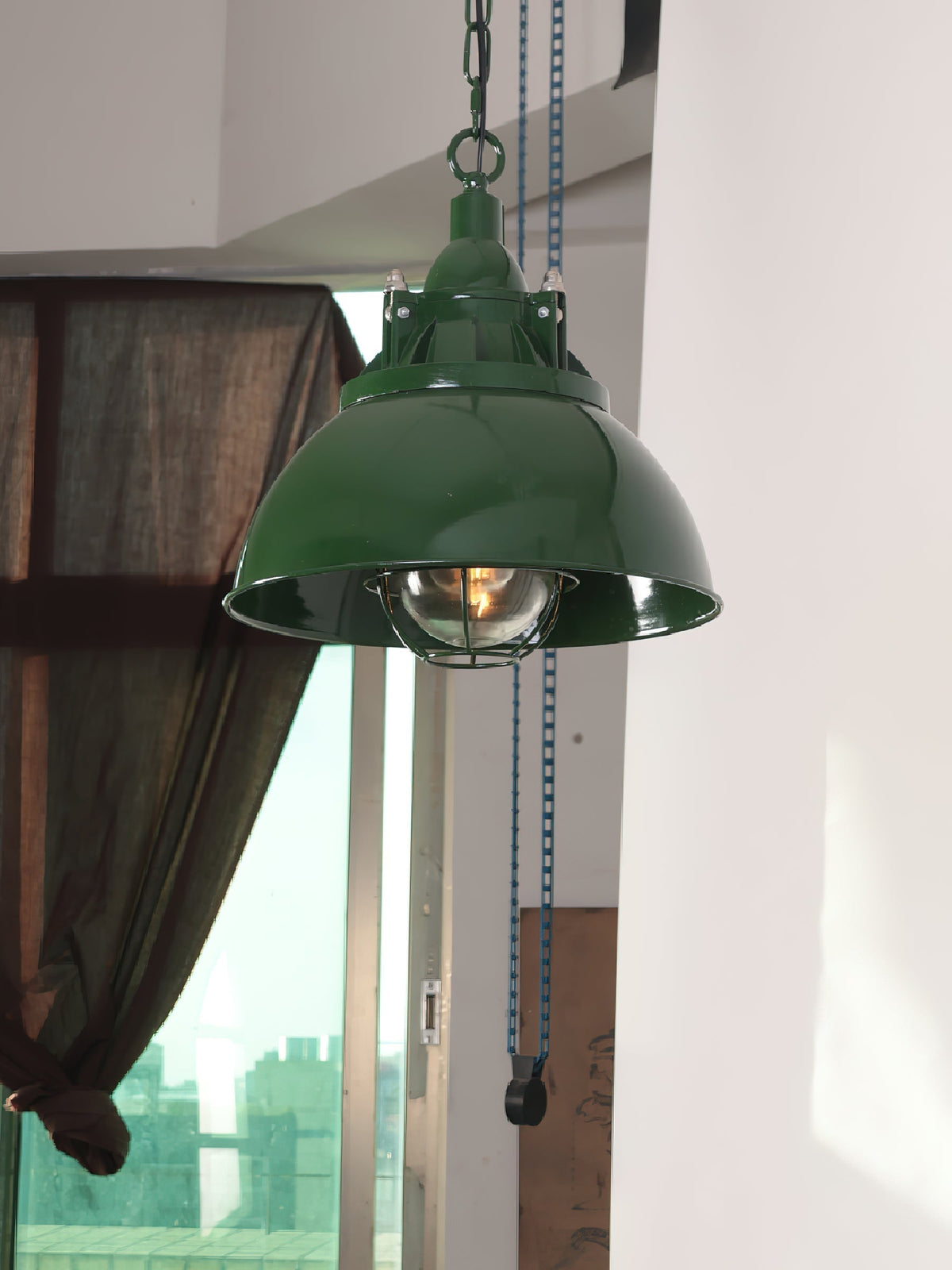 Vemiryra Vintage Industrial Green Pendant Light