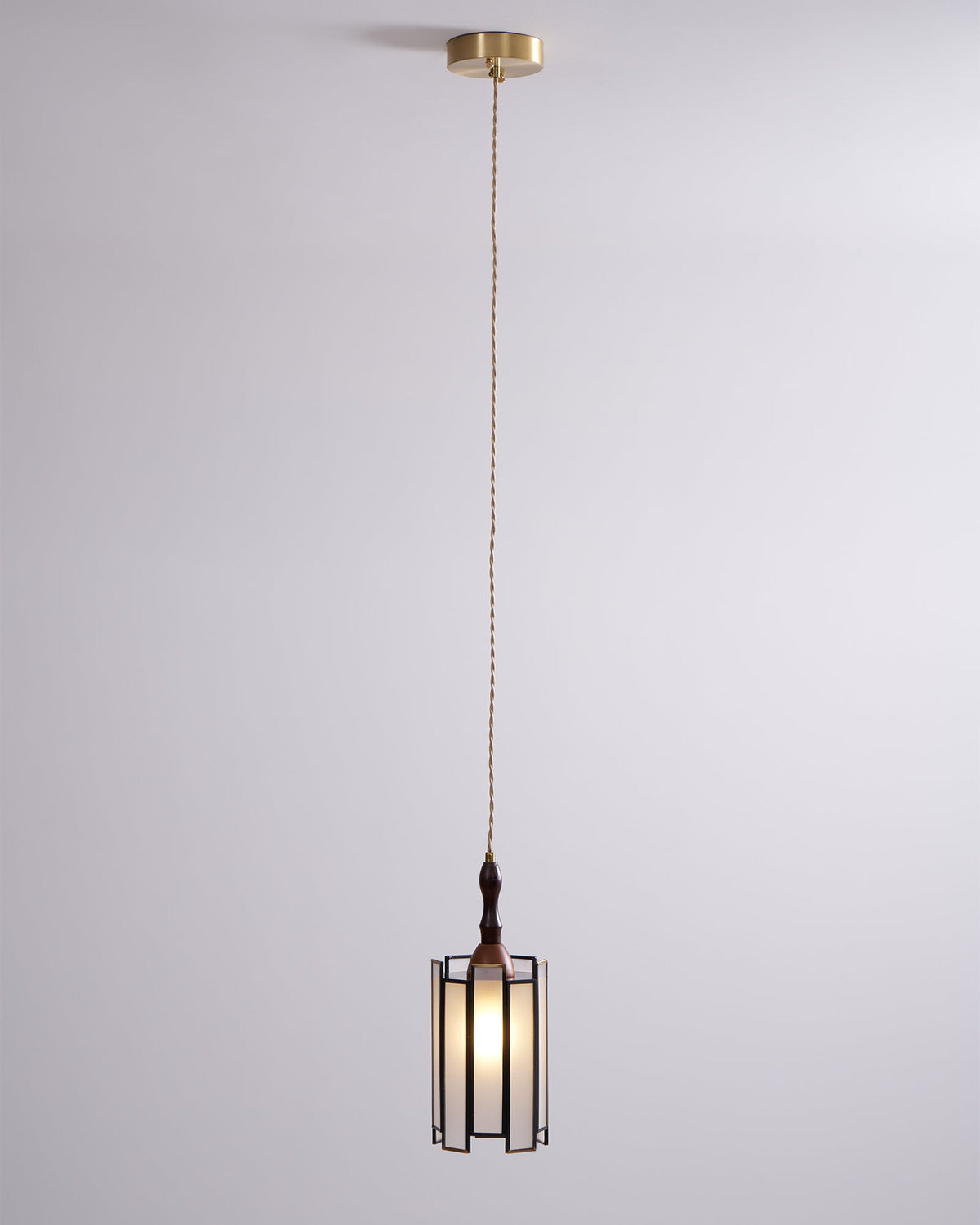Creshen Wood & Glass Vintage Pendant Lamp