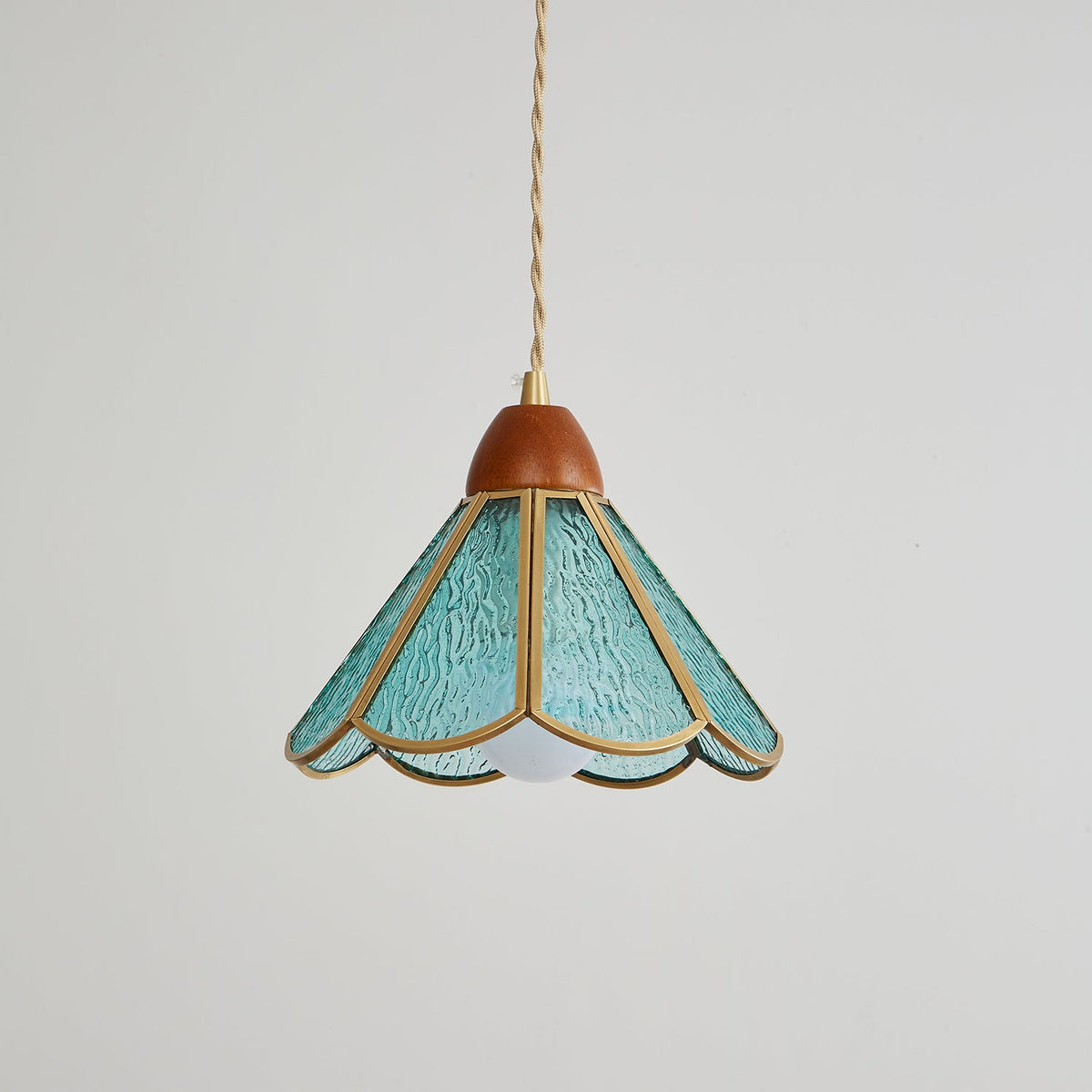 Creshen Wood & Glass Vintage Pendant Lamp