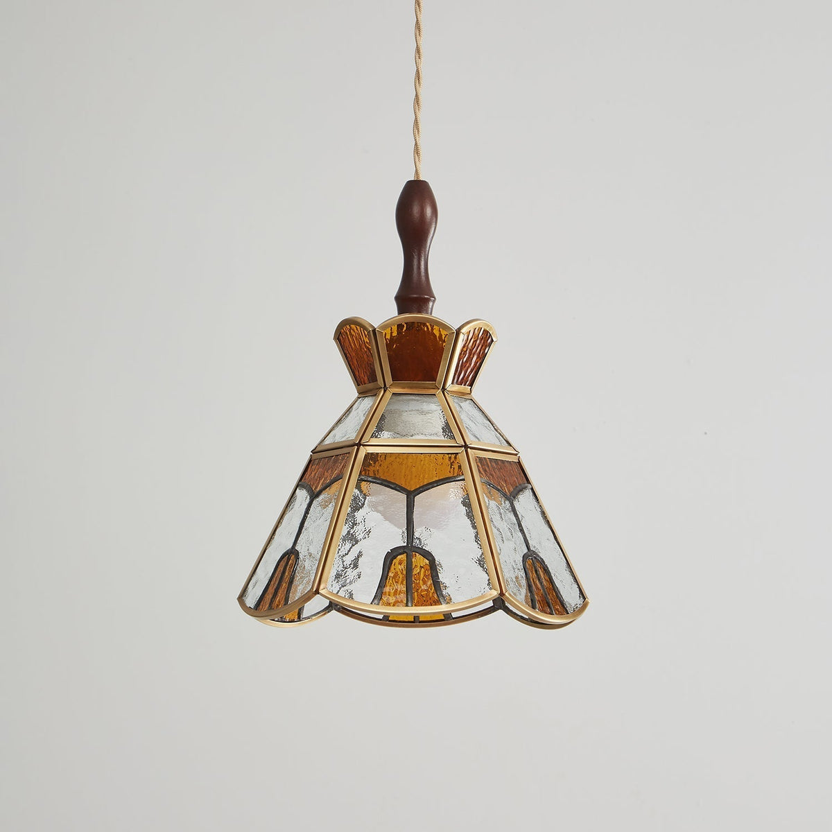 Creshen Wood & Glass Vintage Pendant Lamp