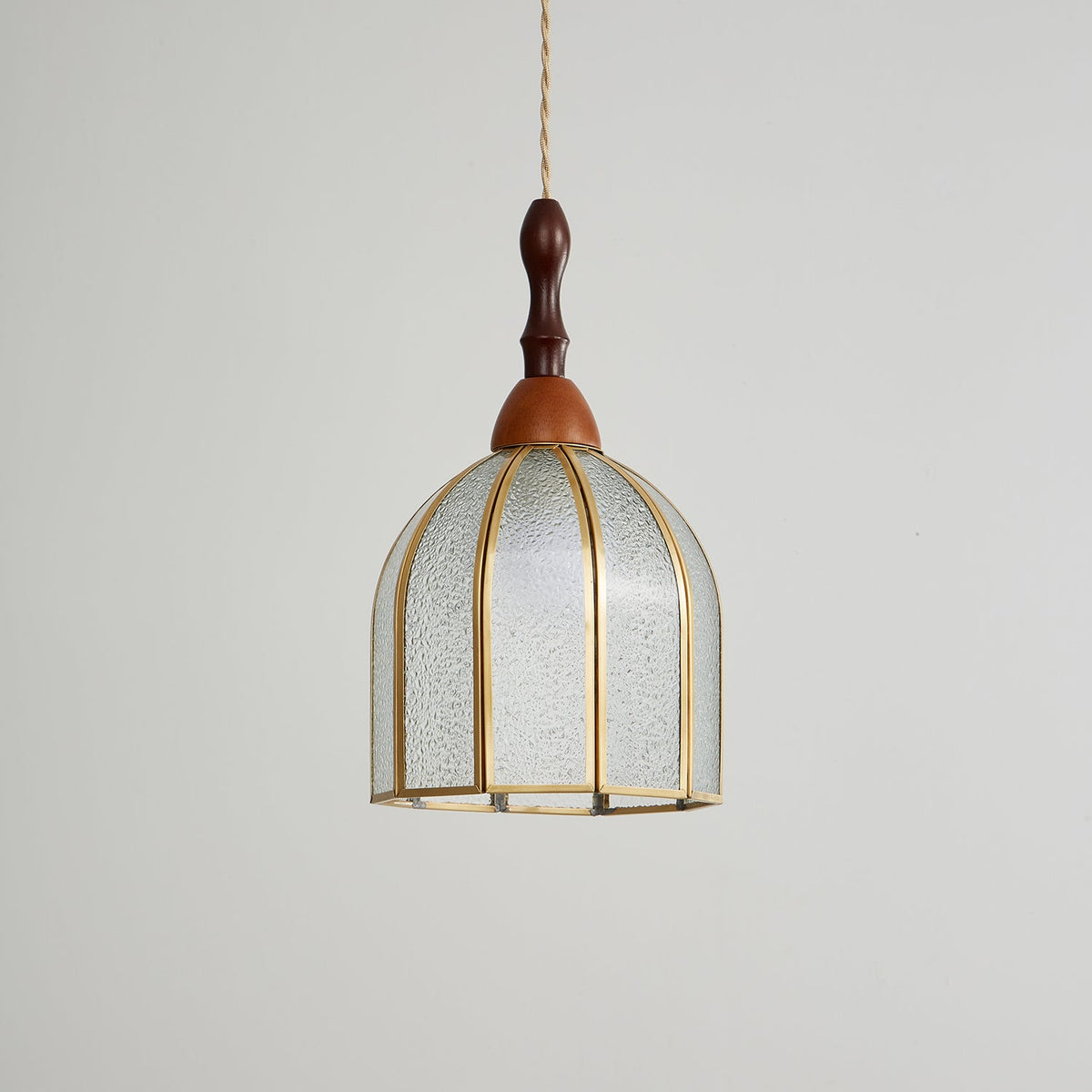 Creshen Wood & Glass Vintage Pendant Lamp