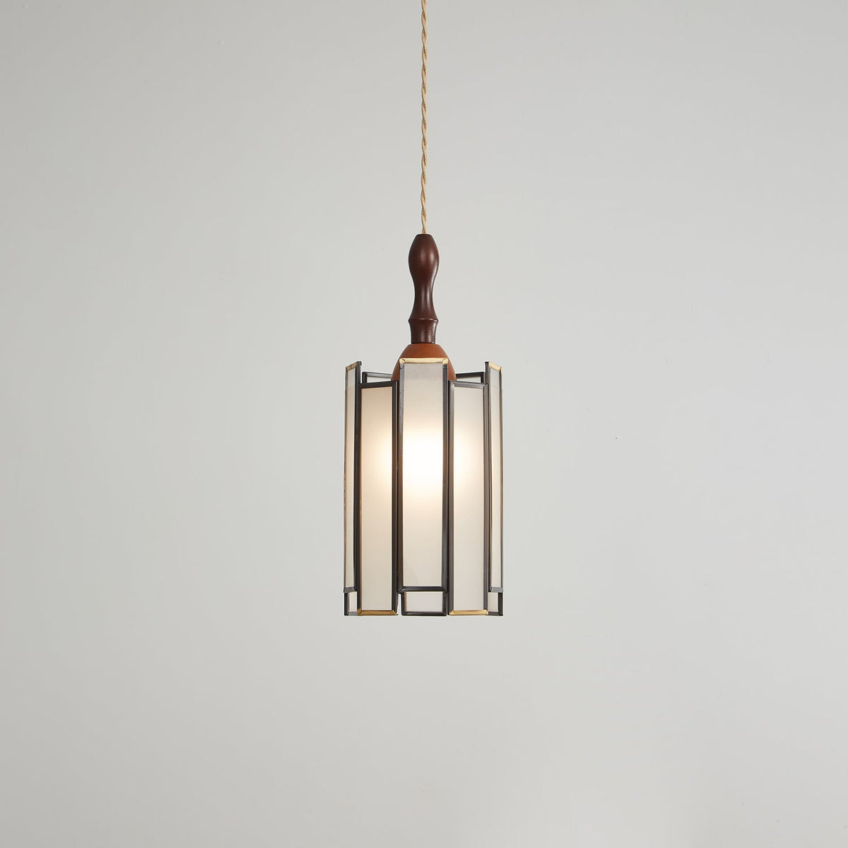 Creshen Wood & Glass Vintage Pendant Lamp