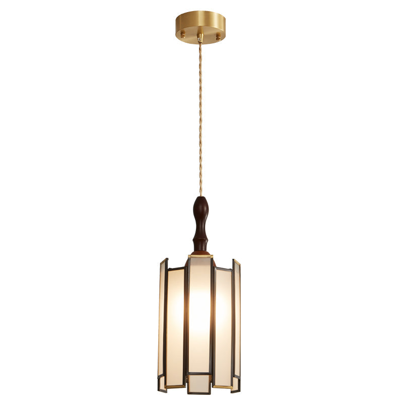 Creshen Wood & Glass Vintage Pendant Lamp