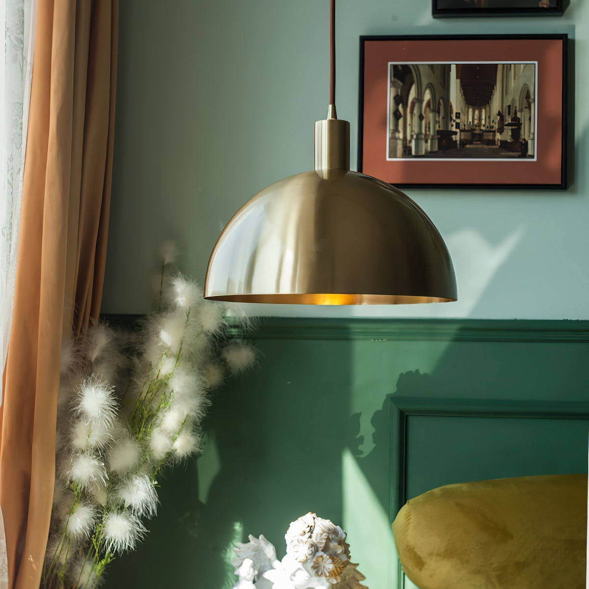 Tondo Dome Brass Pendant Light