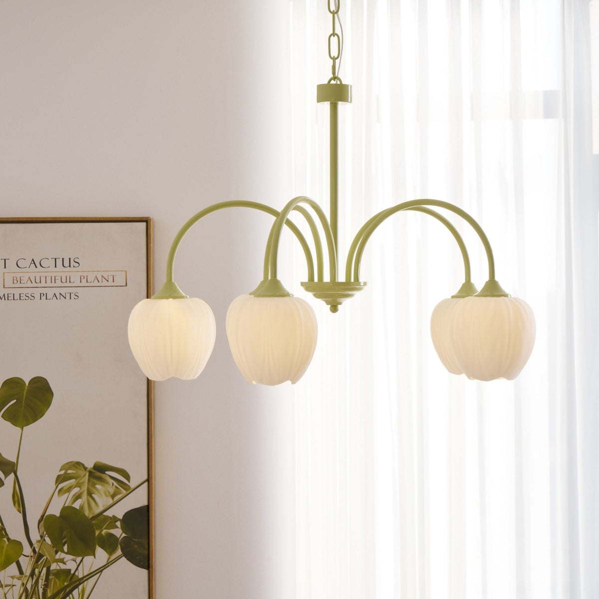Fairmere Tulip Matcha Chandelier