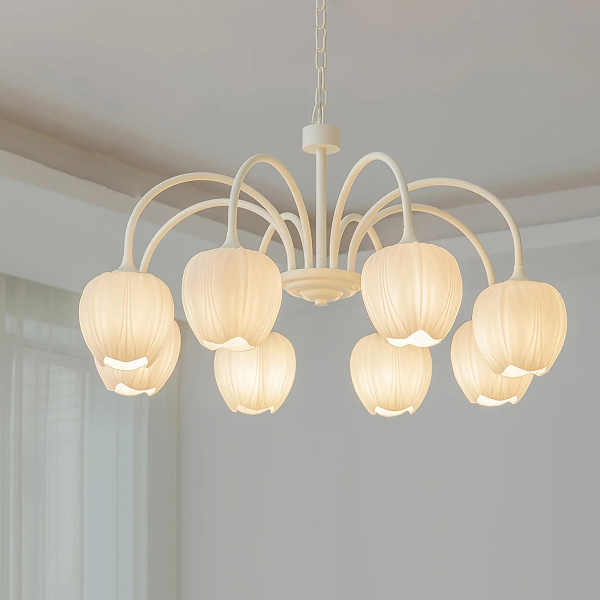 Fairmere Tulip Matcha Chandelier