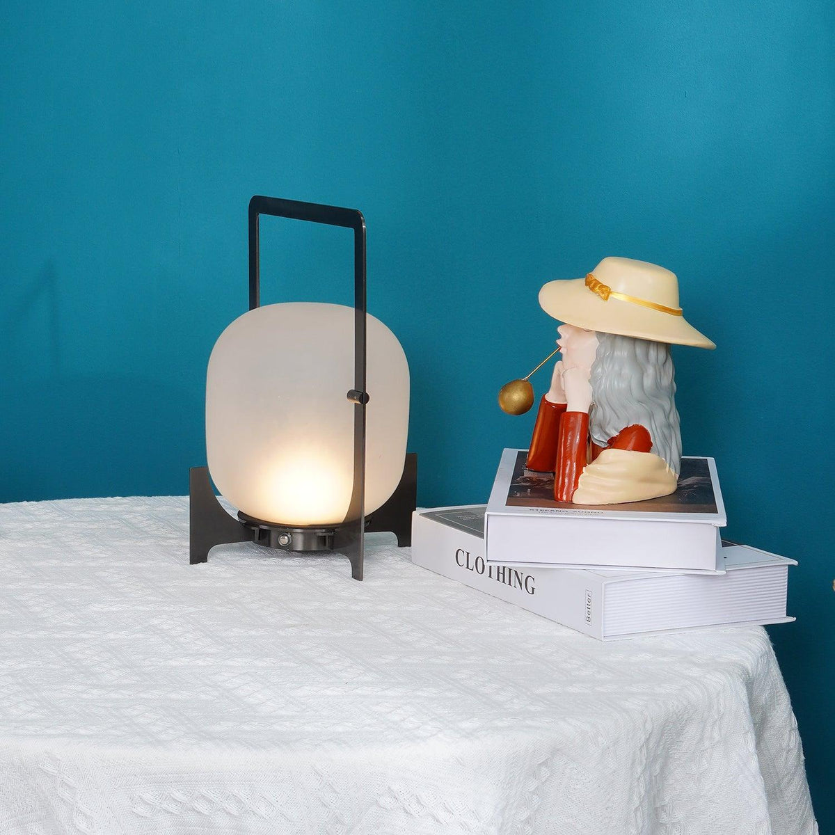Calderis Black Twilight Lantern Table Lamp