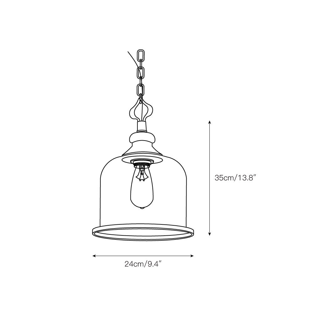 Celaniella Vintage Elegance Glass Pendant Lamp