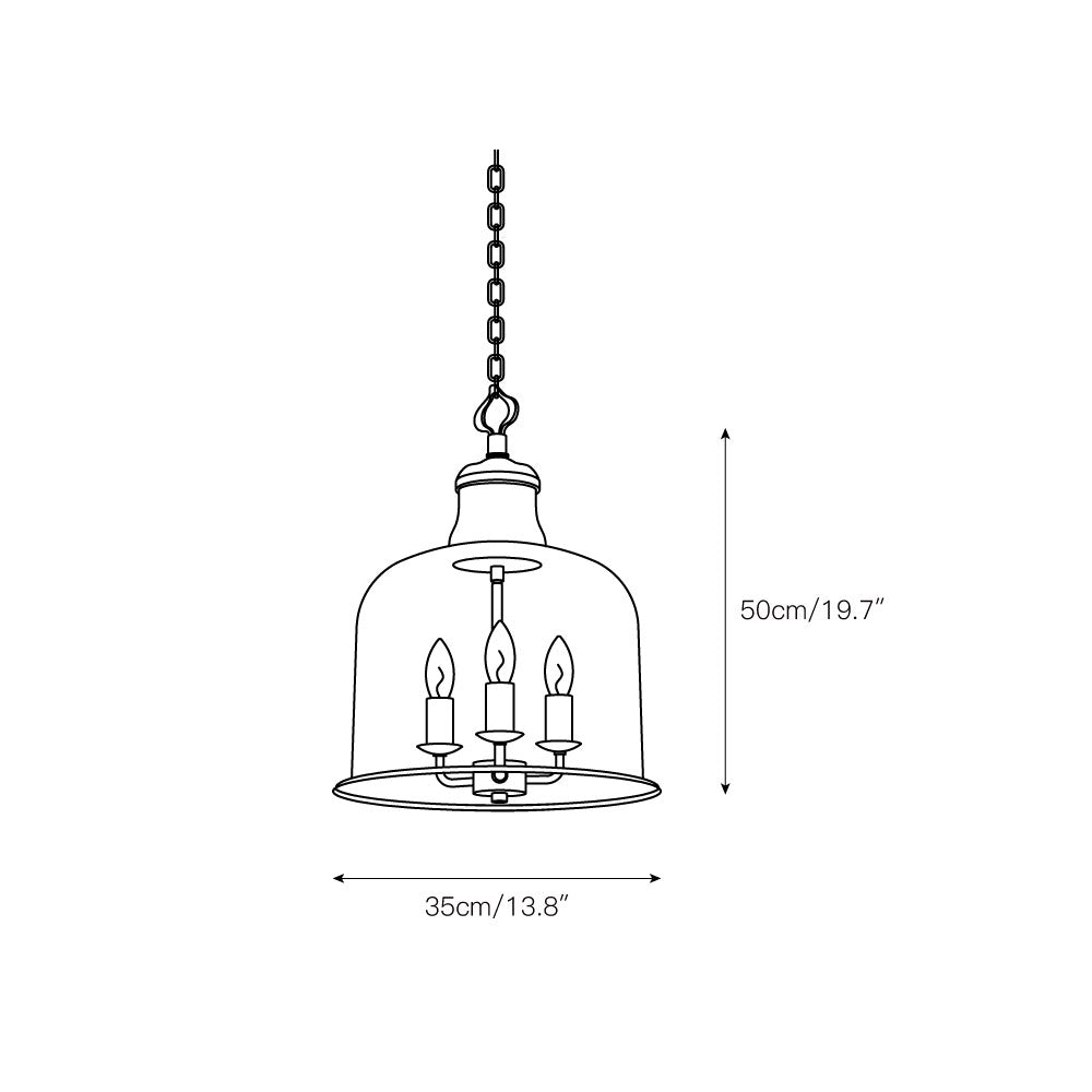 Celaniella Vintage Elegance Glass Pendant Lamp