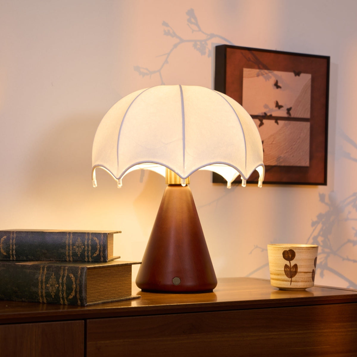 Soruette Umbrella Silk Table Lamp