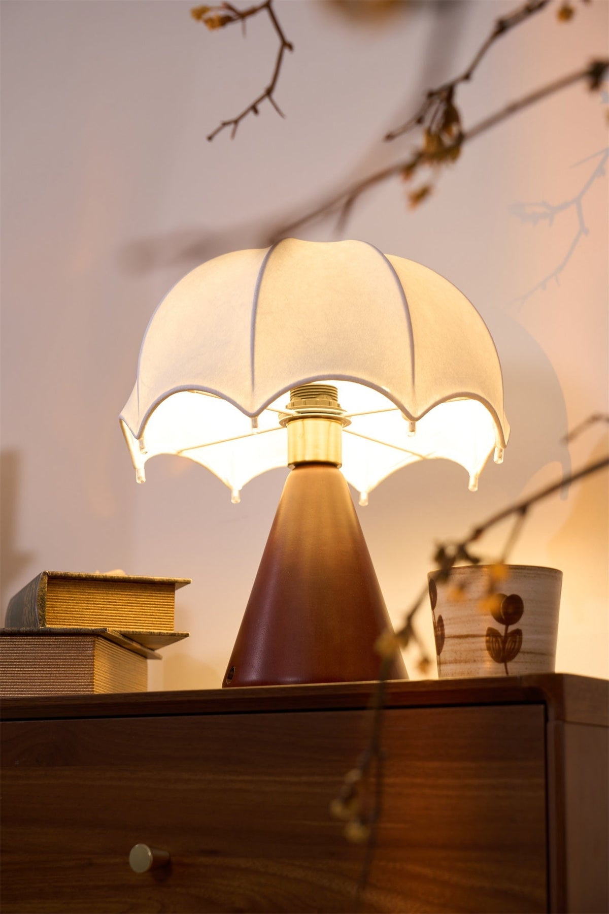 Soruette Umbrella Silk Table Lamp