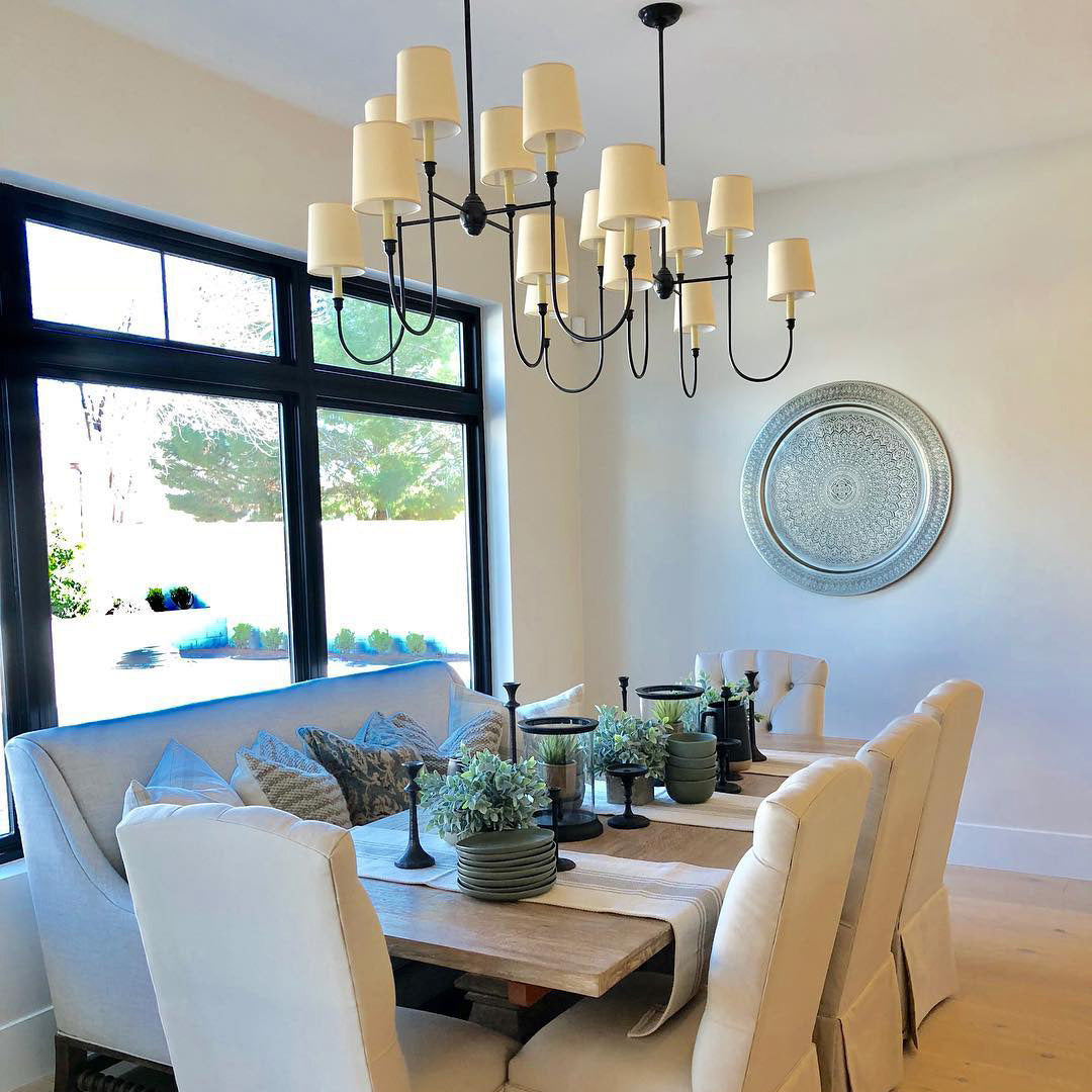 Jitanus Chandelier Luxury Brass Fabric