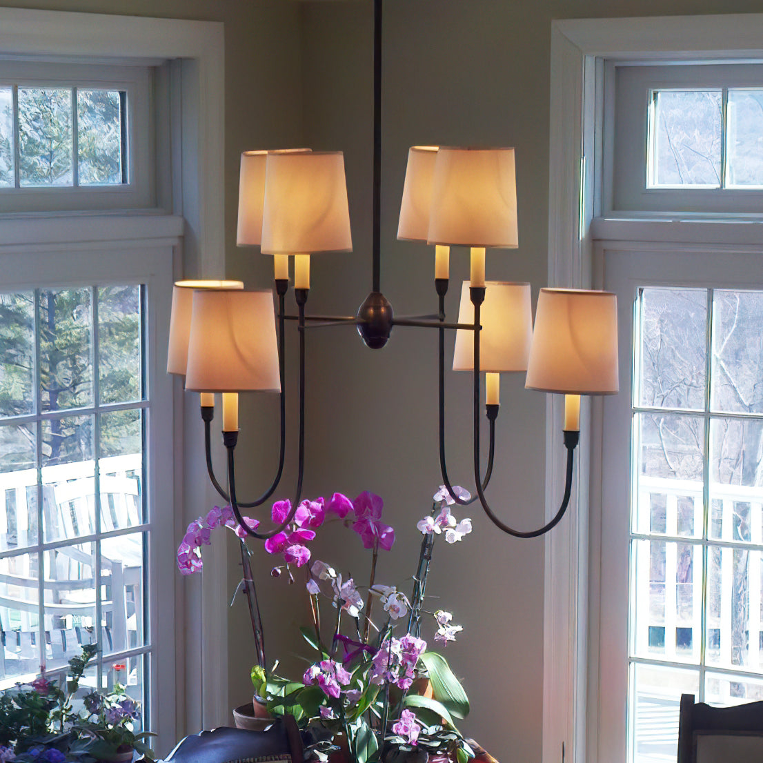 Jitanus Chandelier Luxury Brass Fabric
