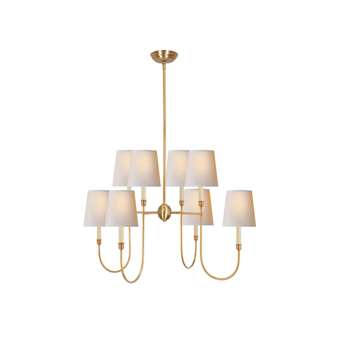 Jitanus Chandelier Luxury Brass Fabric