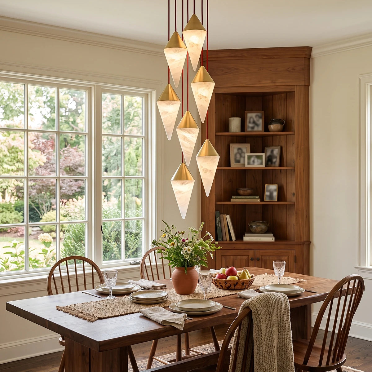 Ilverford Faceted Alabaster Drop Chandelier