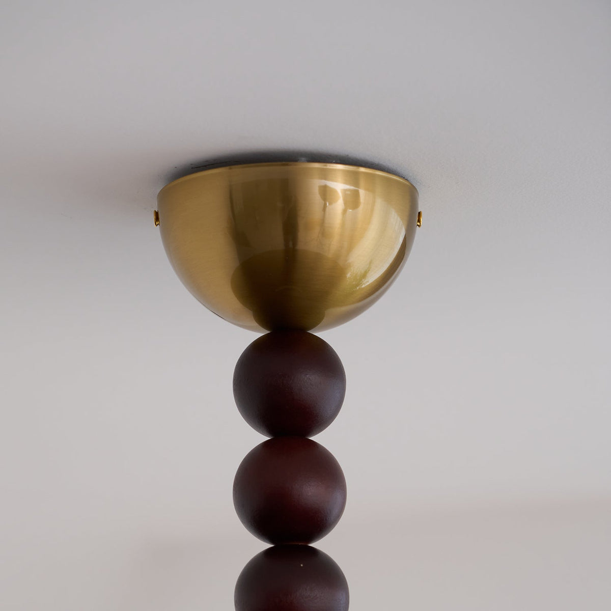 Tovupur Ceiling Light Walnut Color & White Imitation Alabaster