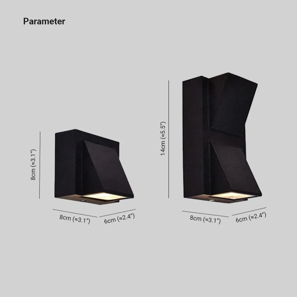 Terin Modern Black LED Outdoor Wall Lamp-Relic Pieces
