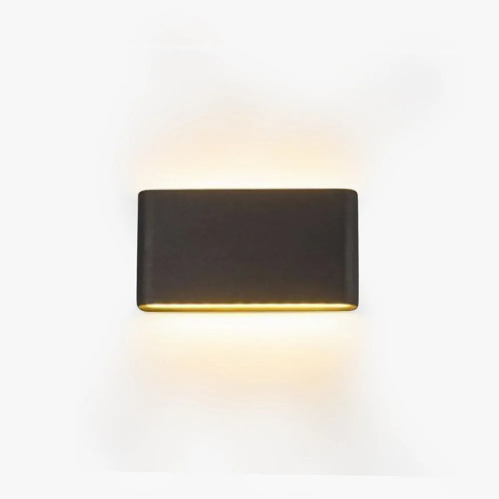 Orix Modern Rectagulart Waterproof Outdoor Wall Lamp, Black/White-Relic Pieces