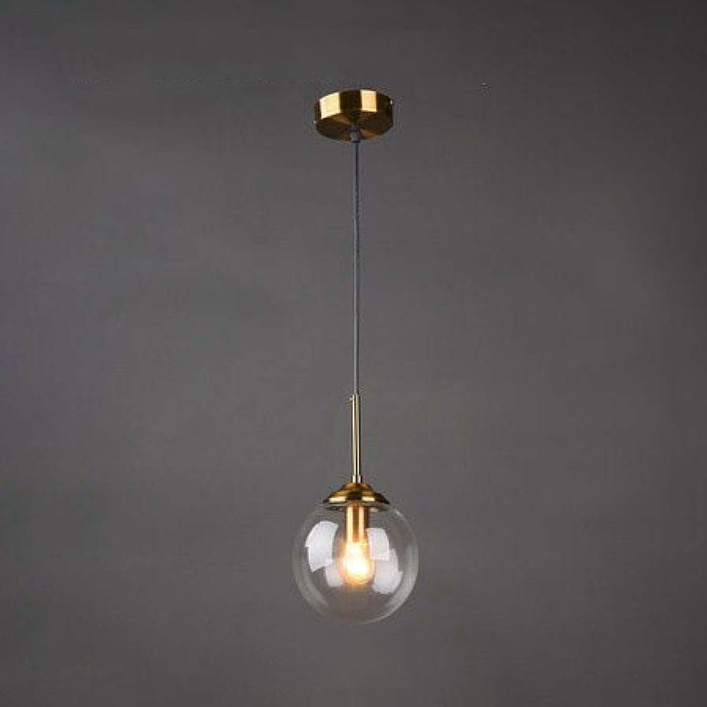 Wobirer Designer Bubble Glass Pendant Light, Smoke/Clear/Amber