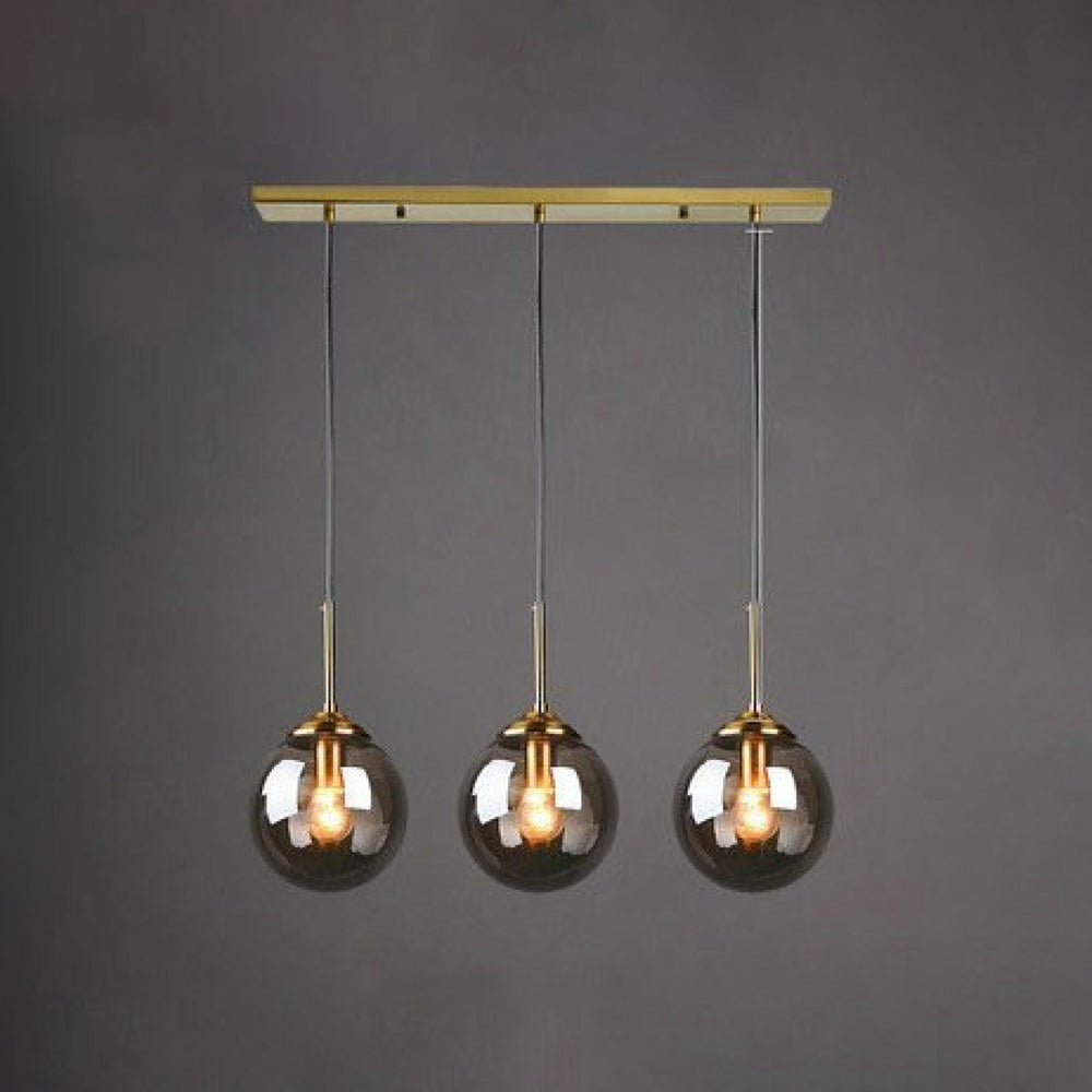 Wobirer Designer Bubble Glass Pendant Light, Smoke/Clear/Amber