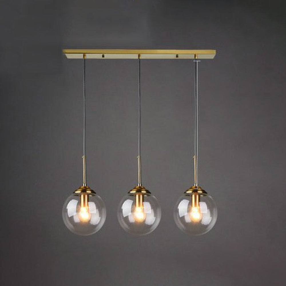 Wobirer Designer Bubble Glass Pendant Light, Smoke/Clear/Amber