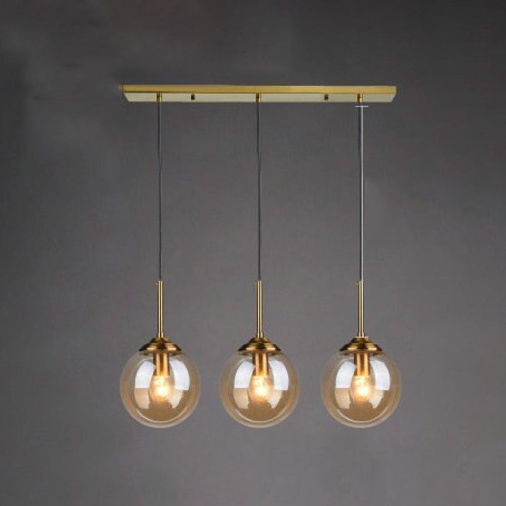 Wobirer Designer Bubble Glass Pendant Light, Smoke/Clear/Amber