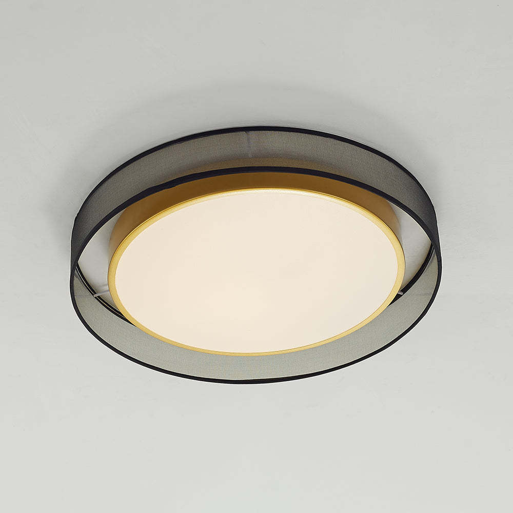 Vomalum Nordic Modern Round LED Flush Mount Ceiling Light, Gold Copper