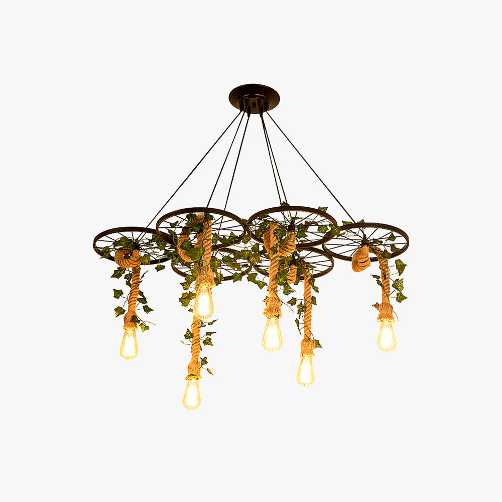 Povumode Industrial LED Chandelier Black Bar/Living Room