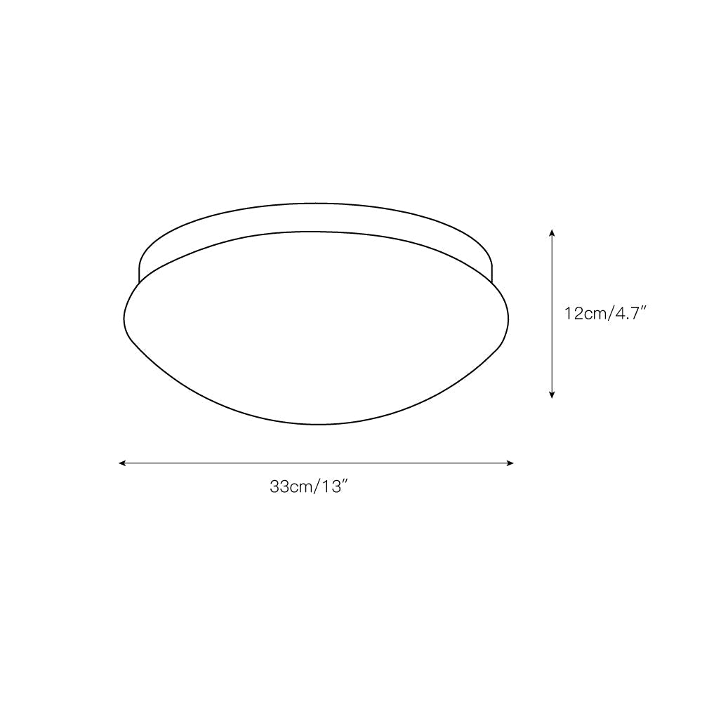 Velael Glass Flush Ceiling Light