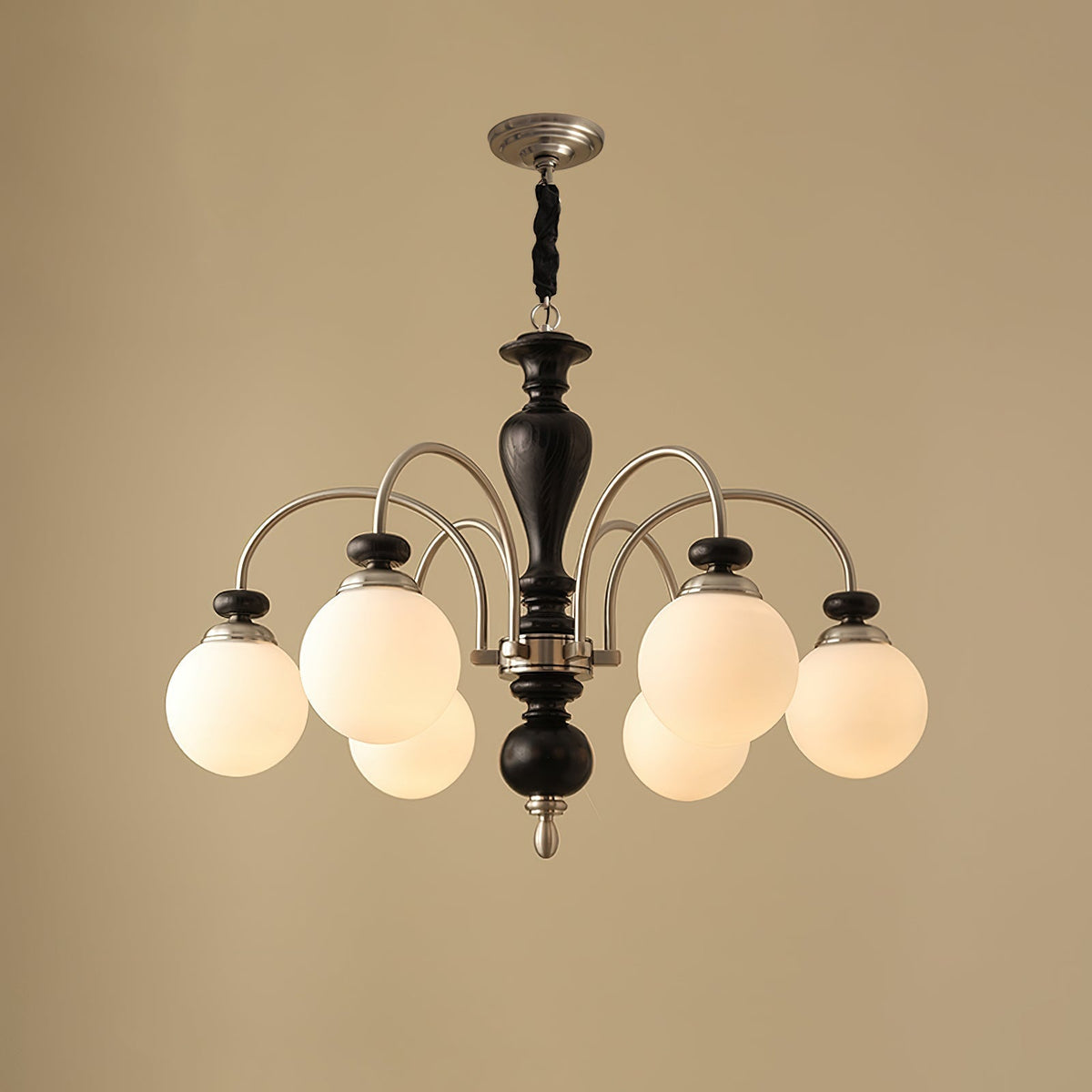Elverian Chandelier Classic Wooden Brass