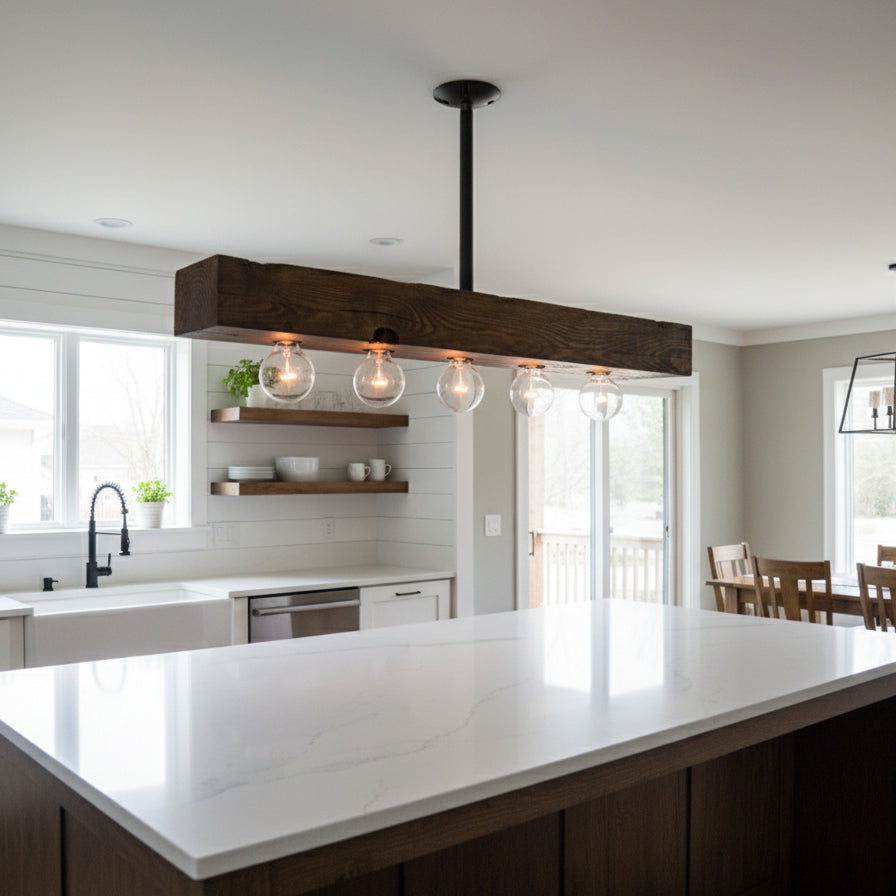 Siraen Wood-beam Island Chandelier