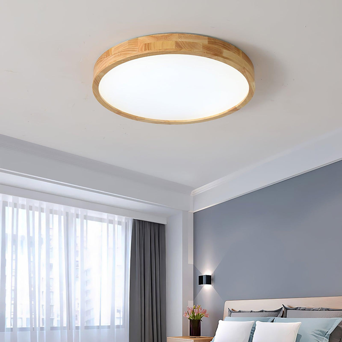 Delebom Wooden Geometric Ceiling Light