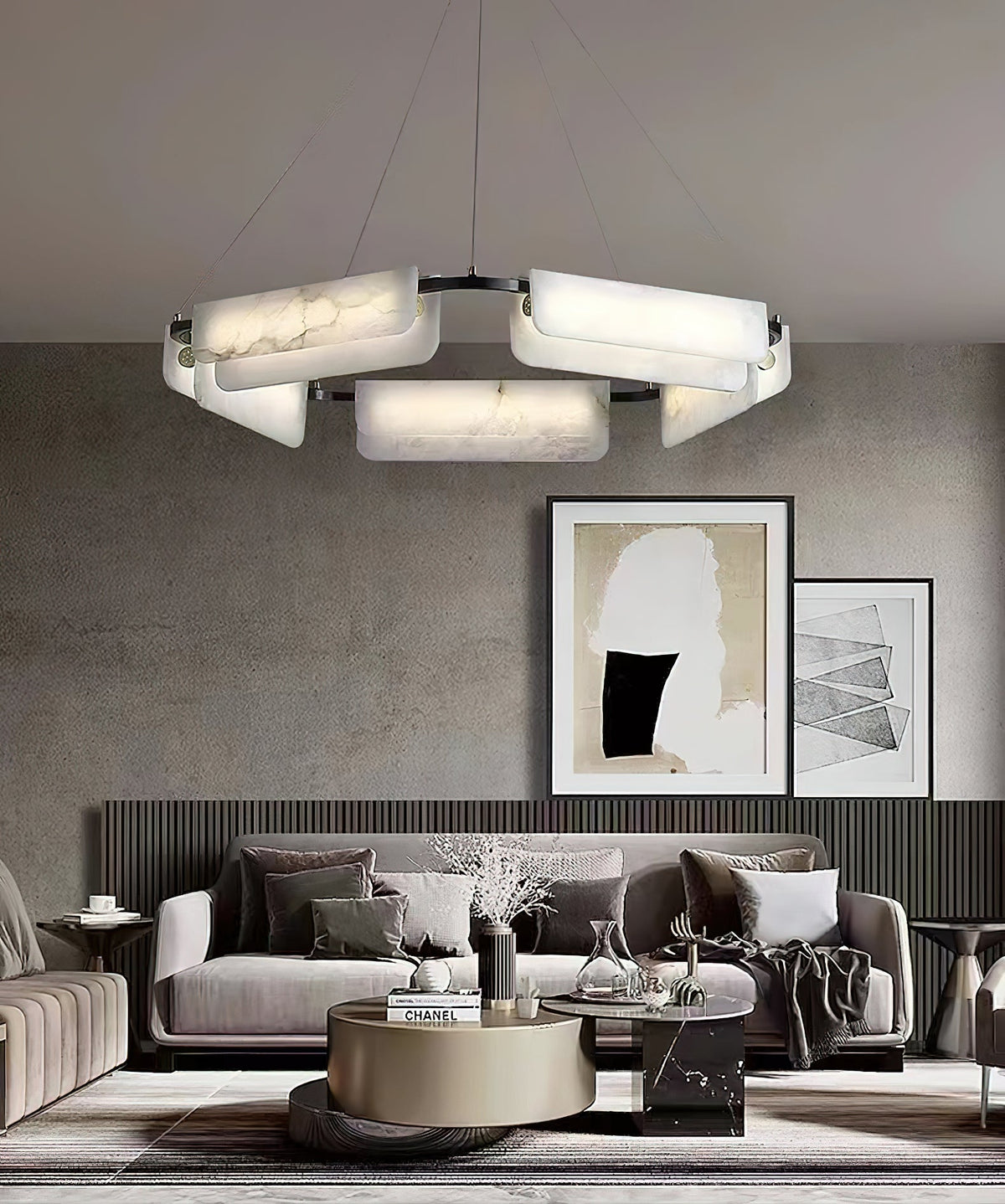 Eiruine Postmodern Luxury Alabaster Chandelier