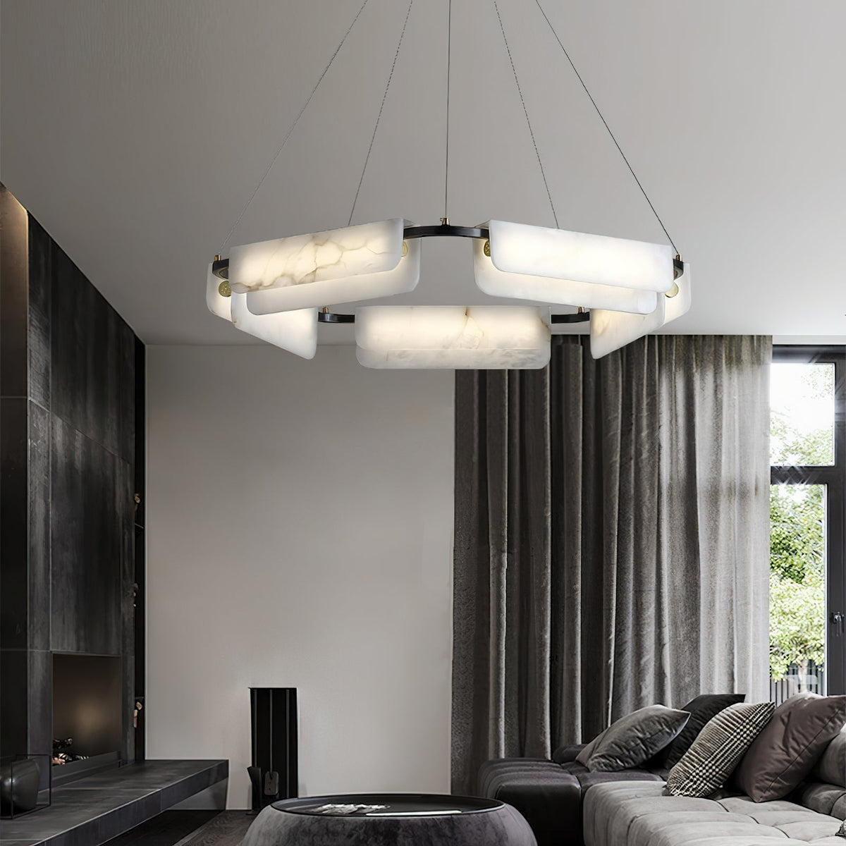 Eiruine Postmodern Luxury Alabaster Chandelier