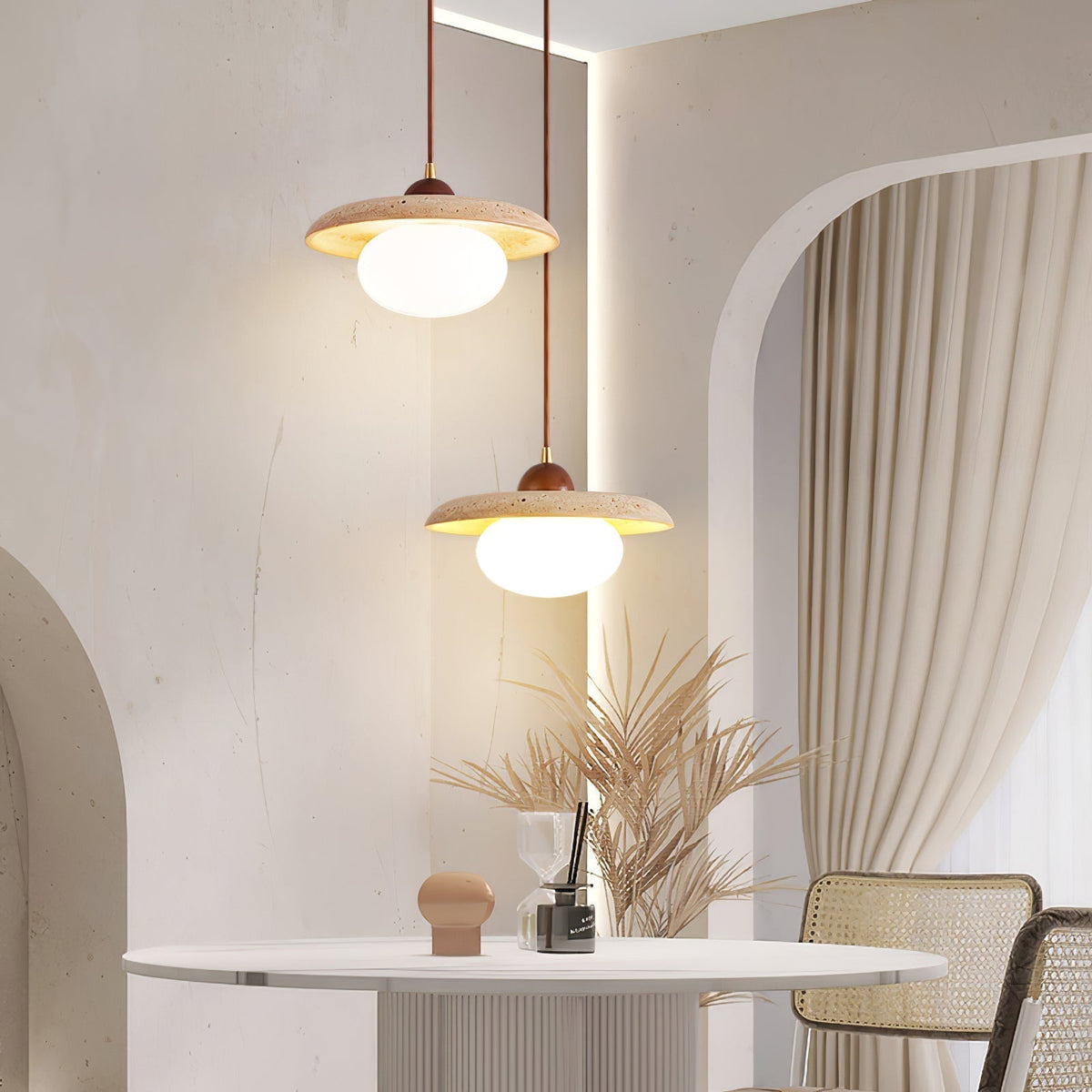 Seroaya Travertine Pendant Light Six Style