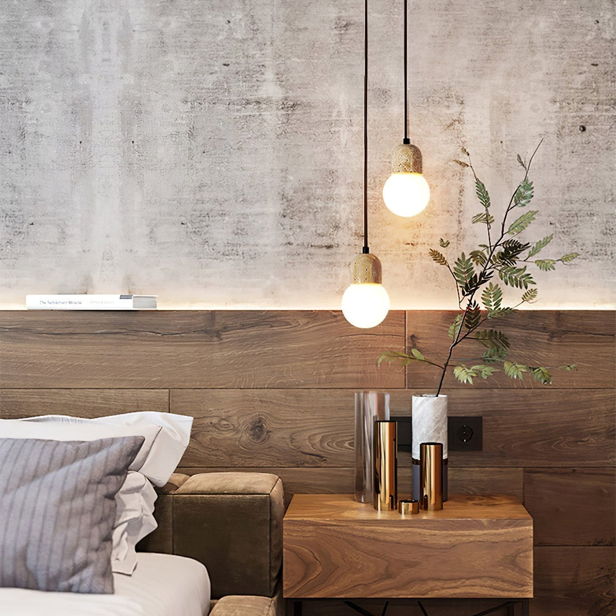 Seroaya Travertine Pendant Light Six Style
